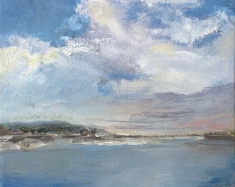 Coastal Trail Clouds - Coastal Maine - Art Print from an Original Oil Painting by Ericka O'Rourke