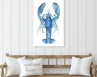 Blue Lobster Coastal Art Special Edition — 16 x 24 Canvas Home Decor