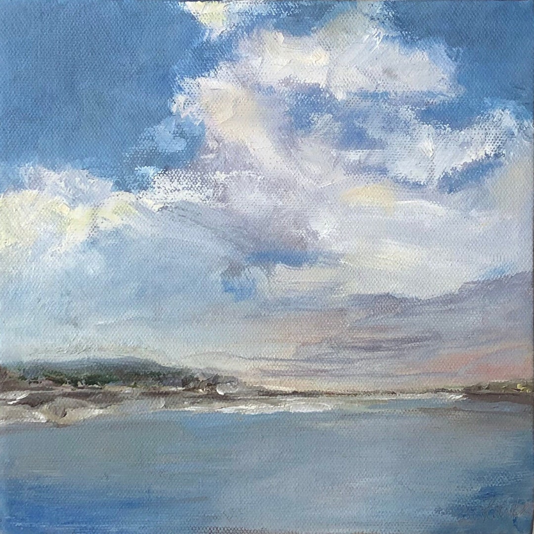 Coastal Trail Clouds Coastal Maine Art Print From an Etsy