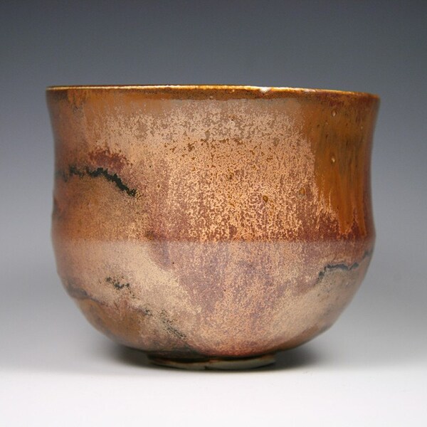 earth and water bowl recycled glass chawan tea bowl
