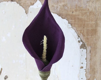 4th Wedding Anniversary, Long Stem Purple Linen Lily, Gift For Wife, Husband, Couple, Parents, Friend, Vase not included, UK Shop