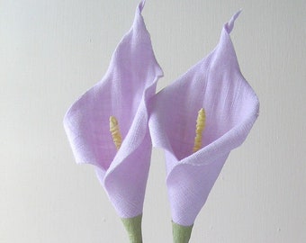 4th or 12th Anniversary Gift of Linen, Lilac Linen Lily, Choose quantity, Wife, Husband, Couple, Home Decor- Vase not included, UK Shop