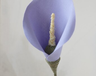 Lilac Cotton Lily, 2nd Year Anniversary Gift for Husband, Wife, Couple, Girlfriend, Boyfriend, Art Sculpture, Vase not included, UK Shop