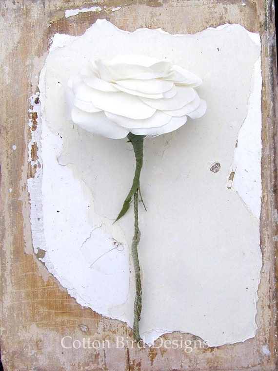 White Cotton Anniversary Rose Sculpture Gift For Wife Gift Etsy White Cotton Anniversary Rose Sculpture Gift For Wife Gift Etsy