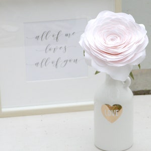 2nd Anniversary Pink Cotton Rose, Gift for Wife, Husband, Couple. Engagement Gift, Spring Anniversary, Birthday. Vase not included, UK Shop Bild 2