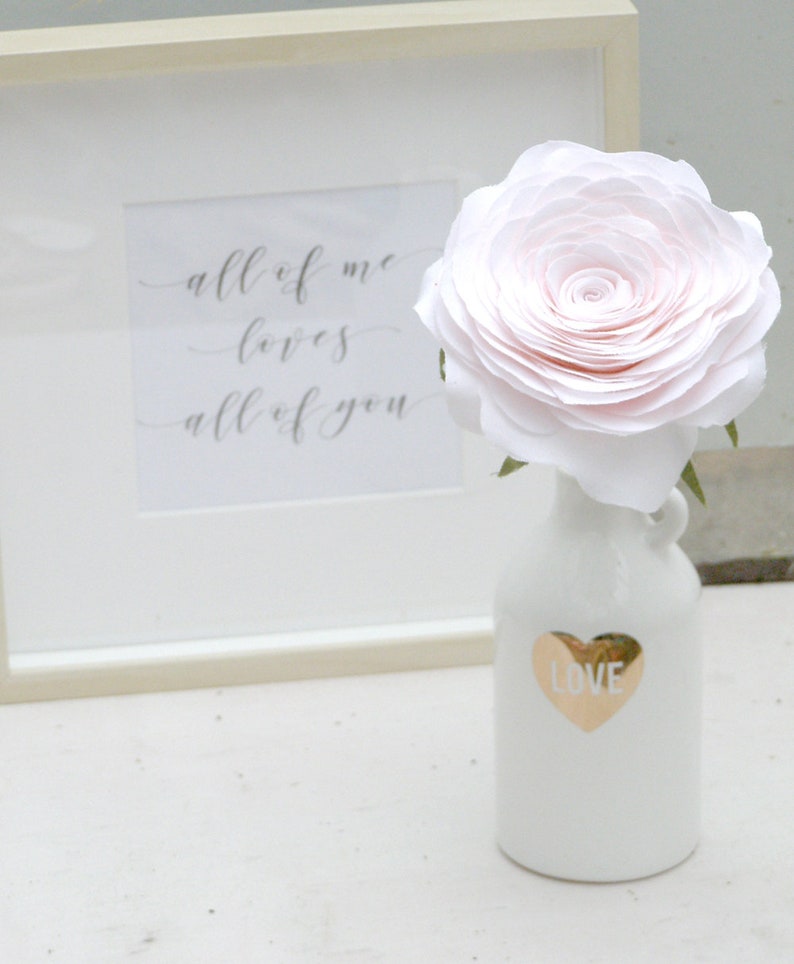 2e anniversaire de rose en coton rose, cadeau pour femme, mari, couple. Cadeau de fiançailles, anniversaire de printemps, anniversaire. Vase non inclus, boutique britannique image 2