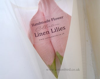 4th Anniversary Gift, Pink Linen Lilies, Flowers for Wife, Husband, Gift for Couple  - Vase not included