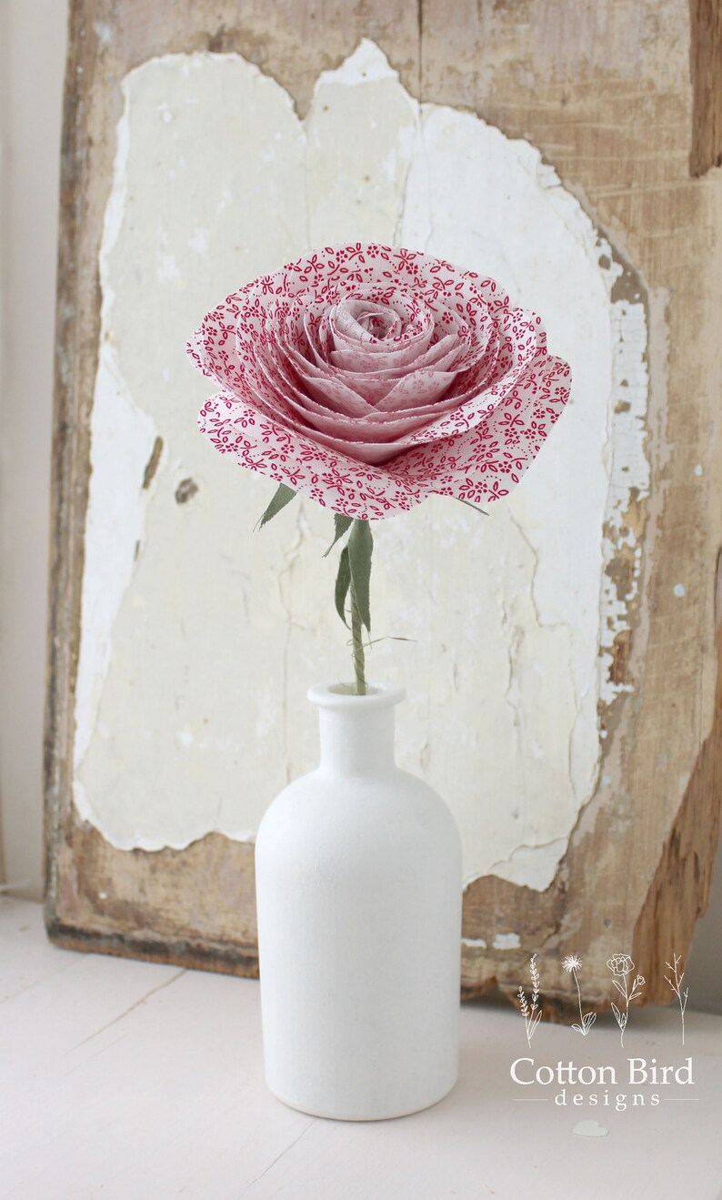 Coton rose 2e anniversaire de mariage, coton traditionnel, épouse, mari, couple, souvenir éternel, souvenir, vase non inclus, boutique britannique image 6