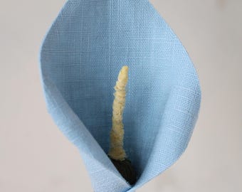 4th Wedding Anniversary Long Stem Linen Lily Sculpture, Gift For Wife, Husband,  Couple, Floral Keepsake Memento, Vase not included