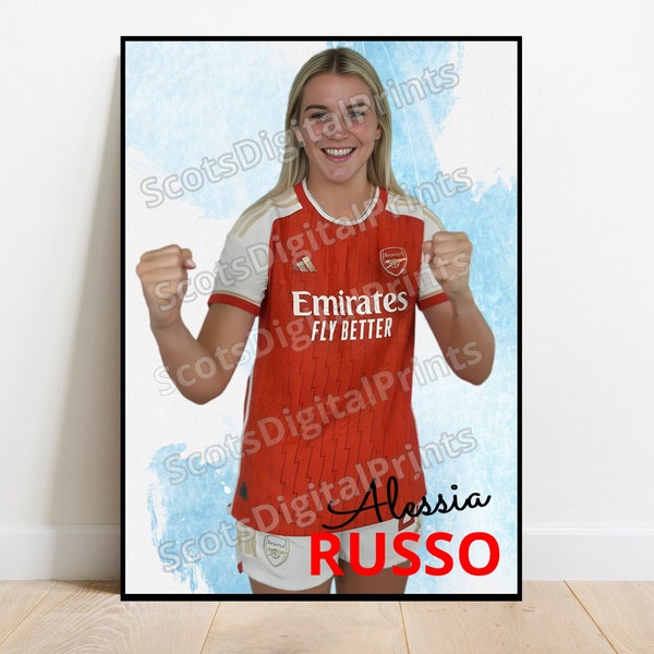 Alessia Russo England Lionesses, Arsenal  Wall Decor Poster Colour Print Digital Download  300dpi. A4