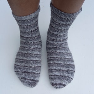 Crochet Pattern - Charcoal Socks - Socks for Men - 4ply - Instant Download - PDF