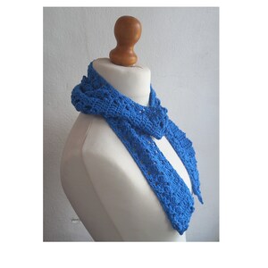 Crochet Pattern - Bamboo Cotton Scarf DK - Borage Scarf - Digital Download PDF - Vegan