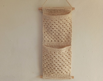 Crochet Pattern for Wall Pockets - Organiser for toys or craft storage PDF