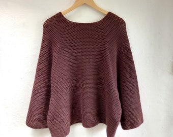 Crochet Pattern - Wren - Sweater Jumper - DK Instant Download PDF