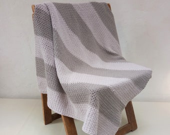 Crochet Pattern - Coast Blanket - 100% Cotton DK - PDF Download Instructions