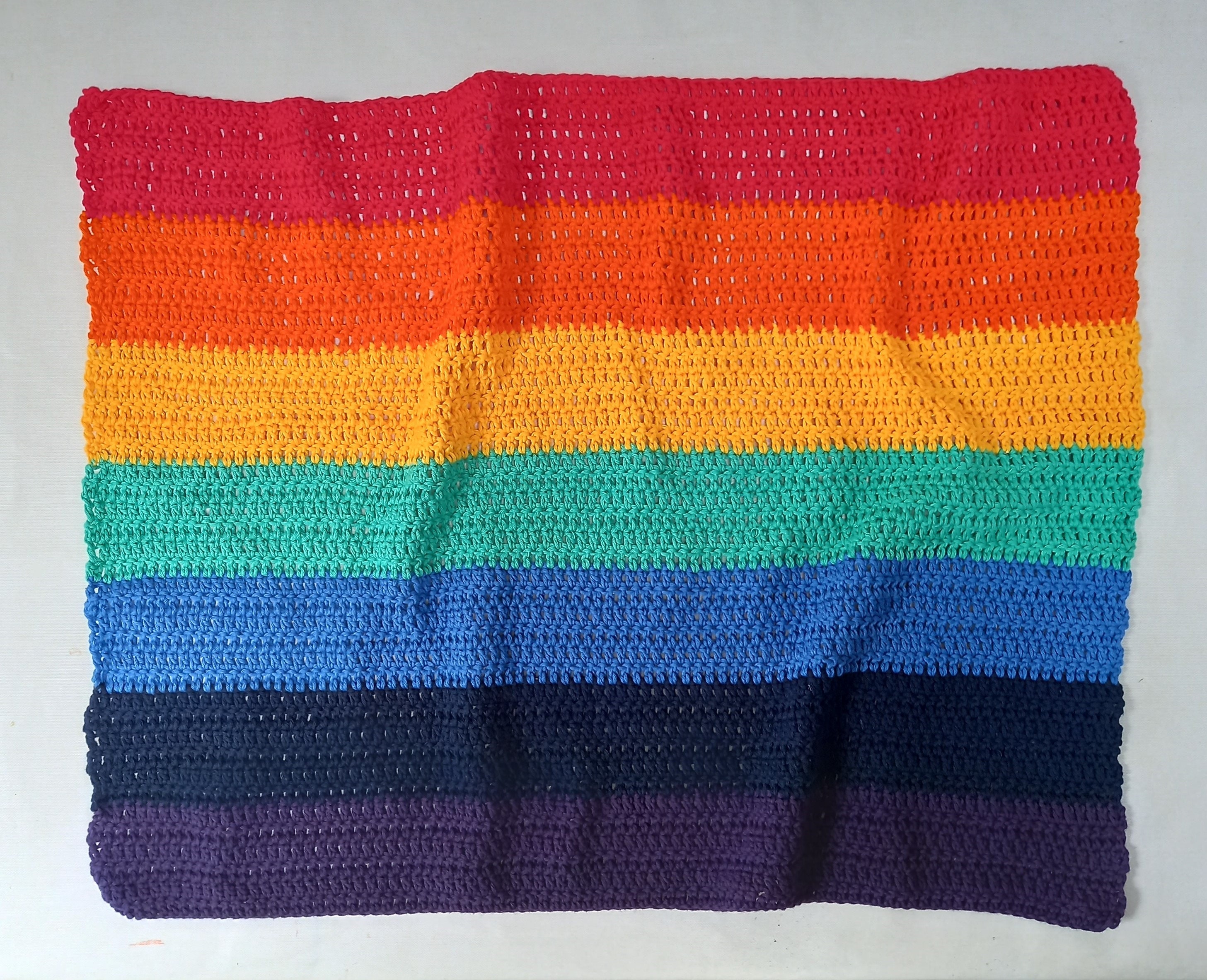 CROCHET PATTERN Rainbow Baby Blanket Cotton Vegan 3 Etsy