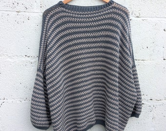 Crochet Pattern for Granite Sweater - Unisex - Children & Adults - DK Cotton - PDF