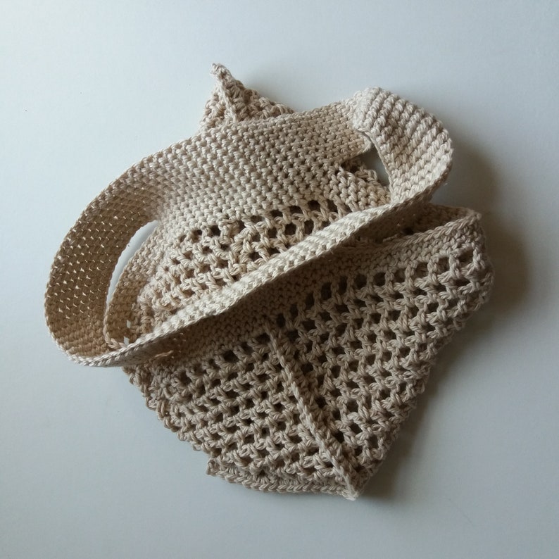 Crochet Pattern Grocery Bag Cotton DK PDF Instant Download image 4