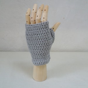 Crochet Pattern - Limestone Mitts - Cotton Fingerless Gloves - Instant Download PDF
