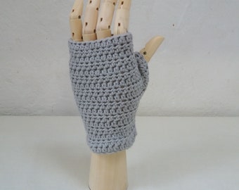 Crochet Pattern - Limestone Mitts - Cotton Fingerless Gloves - Instant Download PDF