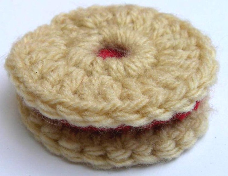 Crochet Pattern Cakes Biscuits & Cookies Jammy Dodger Swiss Etsy