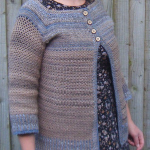 Crochet Pattern Sedimentary Cardigan Sweater for Women DK Instant Download PDF image 2