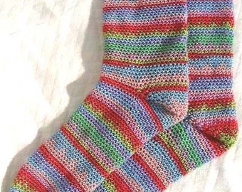 Crochet Pattern for SOCKS Colourful 4ply PDF - Easter Socks
