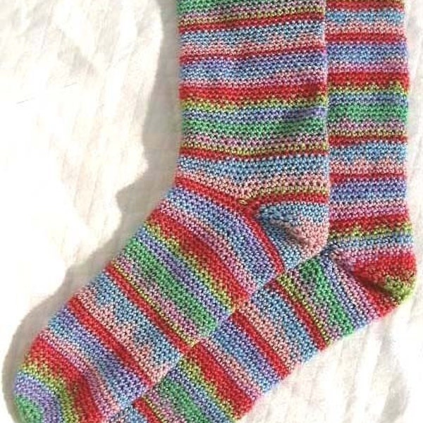 Crochet Pattern for SOCKS Colourful 4ply PDF - Easter Socks