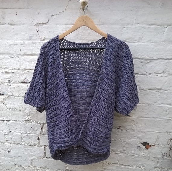 crochet short sleeve cardigan