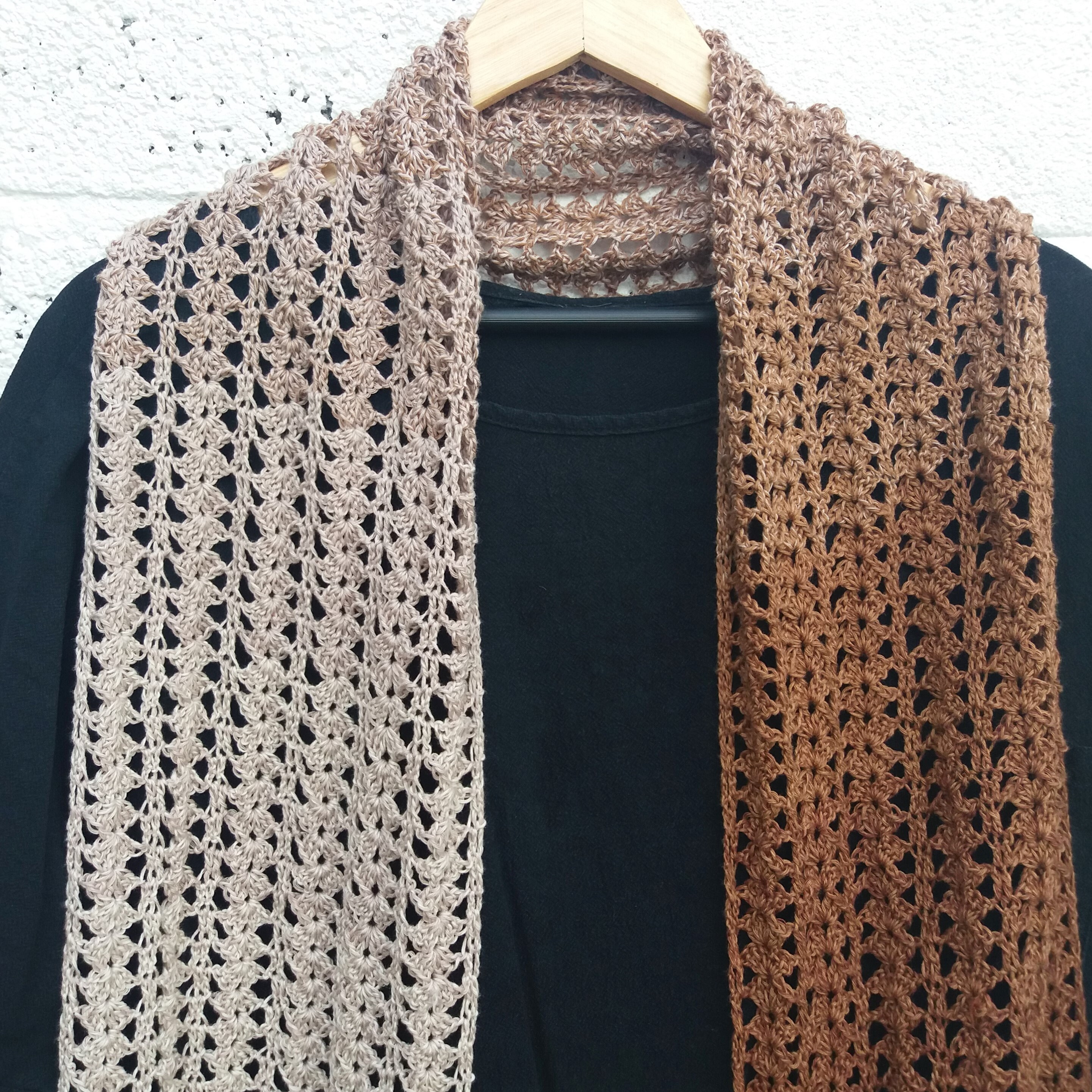 Crochet Pattern Little Owl Scarf Cotton Ombre 4ply Scarf Etsy UK