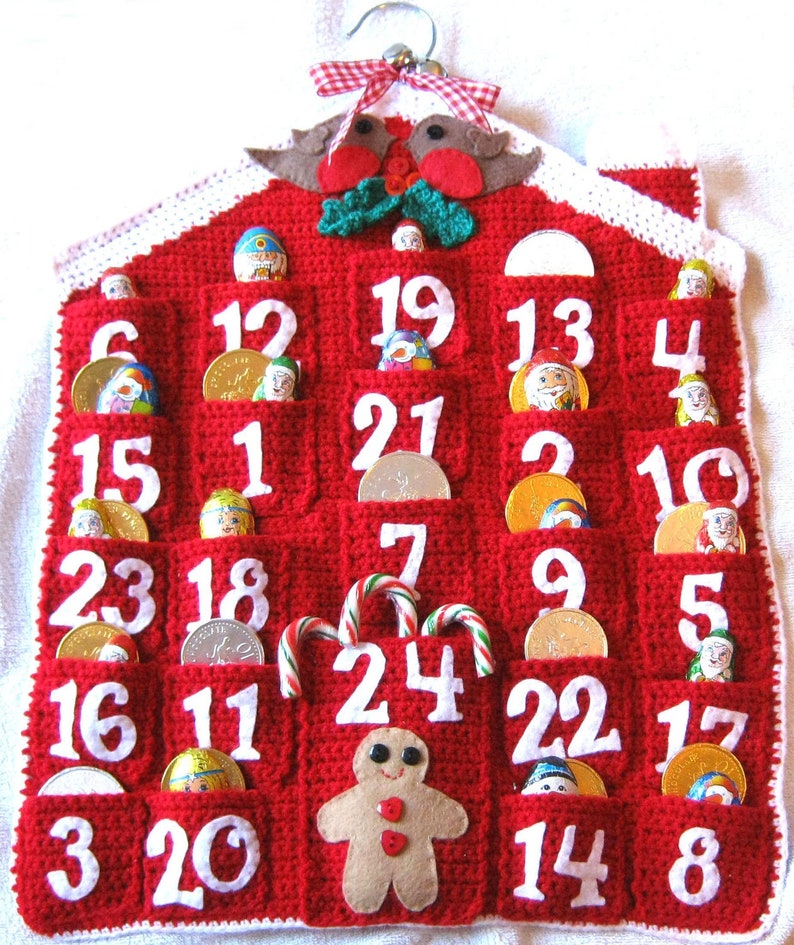 Crochet Pattern for ADVENT CALENDAR Christmas Holidays PDF Instant Download image 1