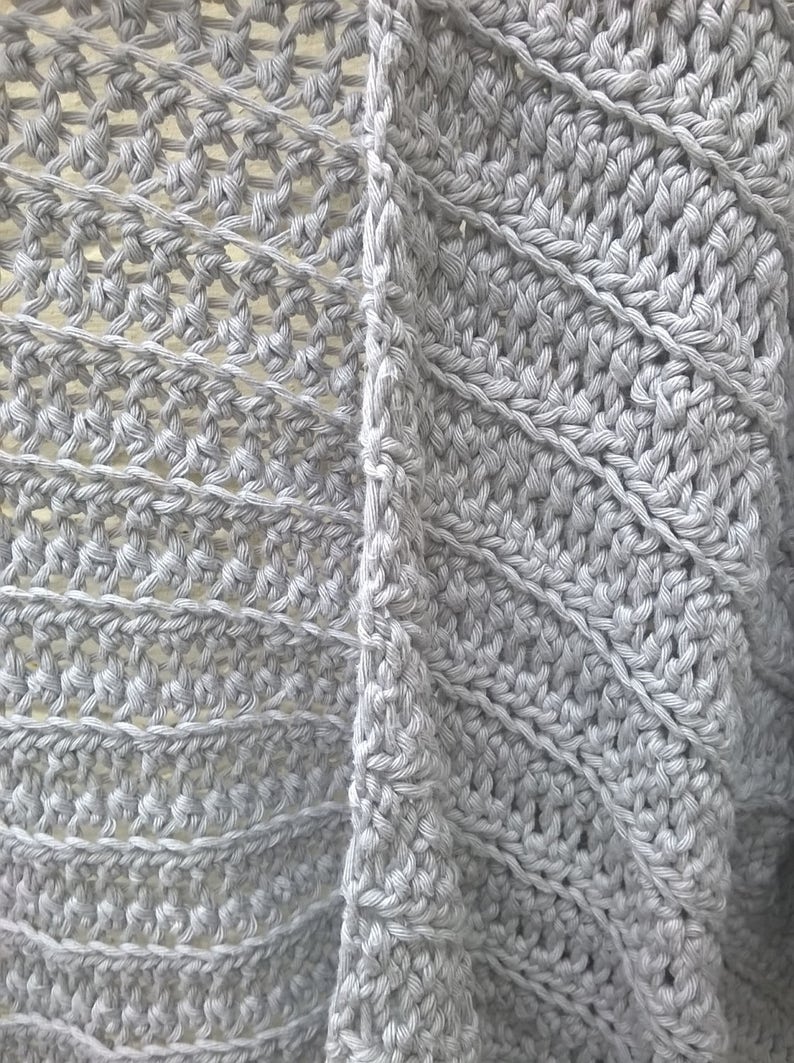 Crochet Pattern Joanie Short Sleeve Cardigan Throw On Aran Instant Download PDF image 10