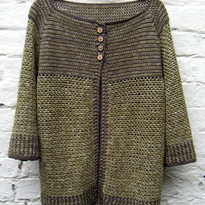 Crochet Pattern Sedimentary Cardigan Sweater for Women DK Instant Download PDF image 7