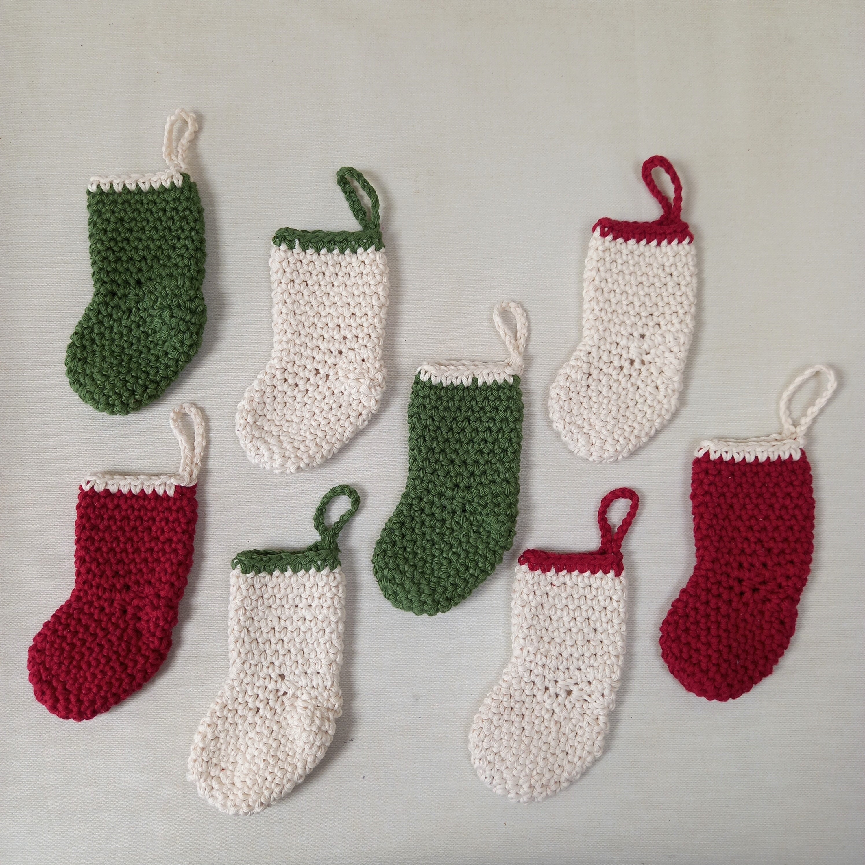 Crochet Pattern Mini Christmas Stockings Tree Decorations - Etsy UK