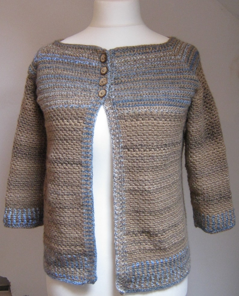Crochet Pattern Sedimentary Cardigan Sweater for Women DK Instant Download PDF image 6