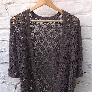 Crochet Pattern - Speedwell - Cardigan Bolero - DK Instant Download PDF