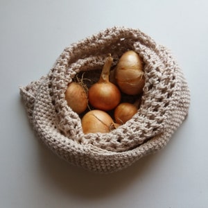 Crochet Pattern Grocery Bag Cotton DK PDF Instant Download image 1