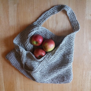 Crochet Pattern - Meadow Bag - Market Bag - Linen & Cotton Blend - PDF Download