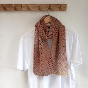 Häkelanleitung - Kleine Eule Schal - Baumwoll Ombre DK Schal - Instant Download PDF