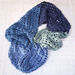 Crochet Pattern - MALVERN Scarf - Linen & Cotton Cowl Scarf - DK - PDF Download