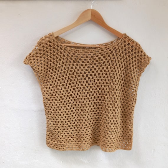 Crochet Pattern PDF - Sandy Beach Tee - Cotton Bamboo Summer