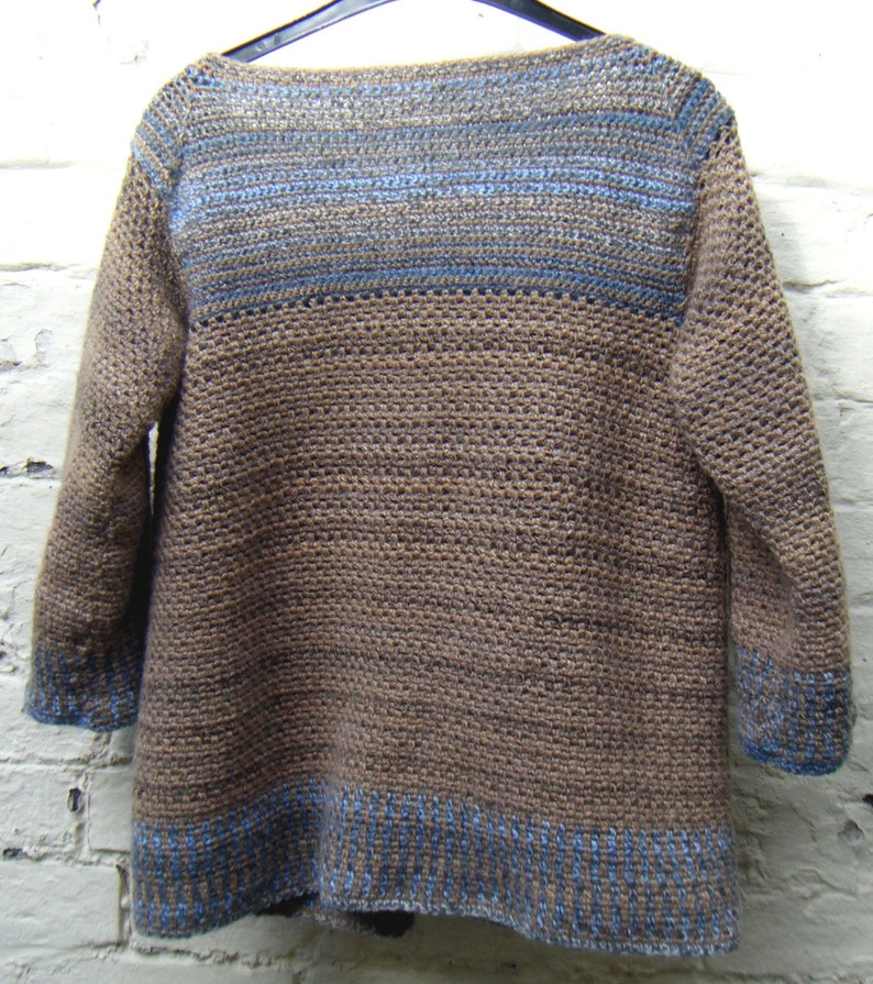 Crochet Pattern Sedimentary Cardigan Sweater for Women DK Instant Download PDF image 5