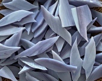 Lavender Swirl Glass Shards for Mosaic Art Designing