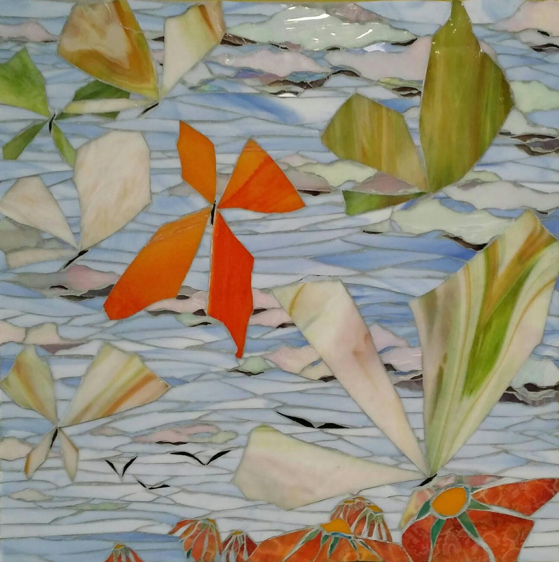 Stained Glass Mosaic Wall Hanging Etsy