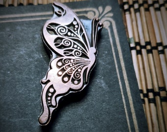 leather stamp "Butterfly fantasy"