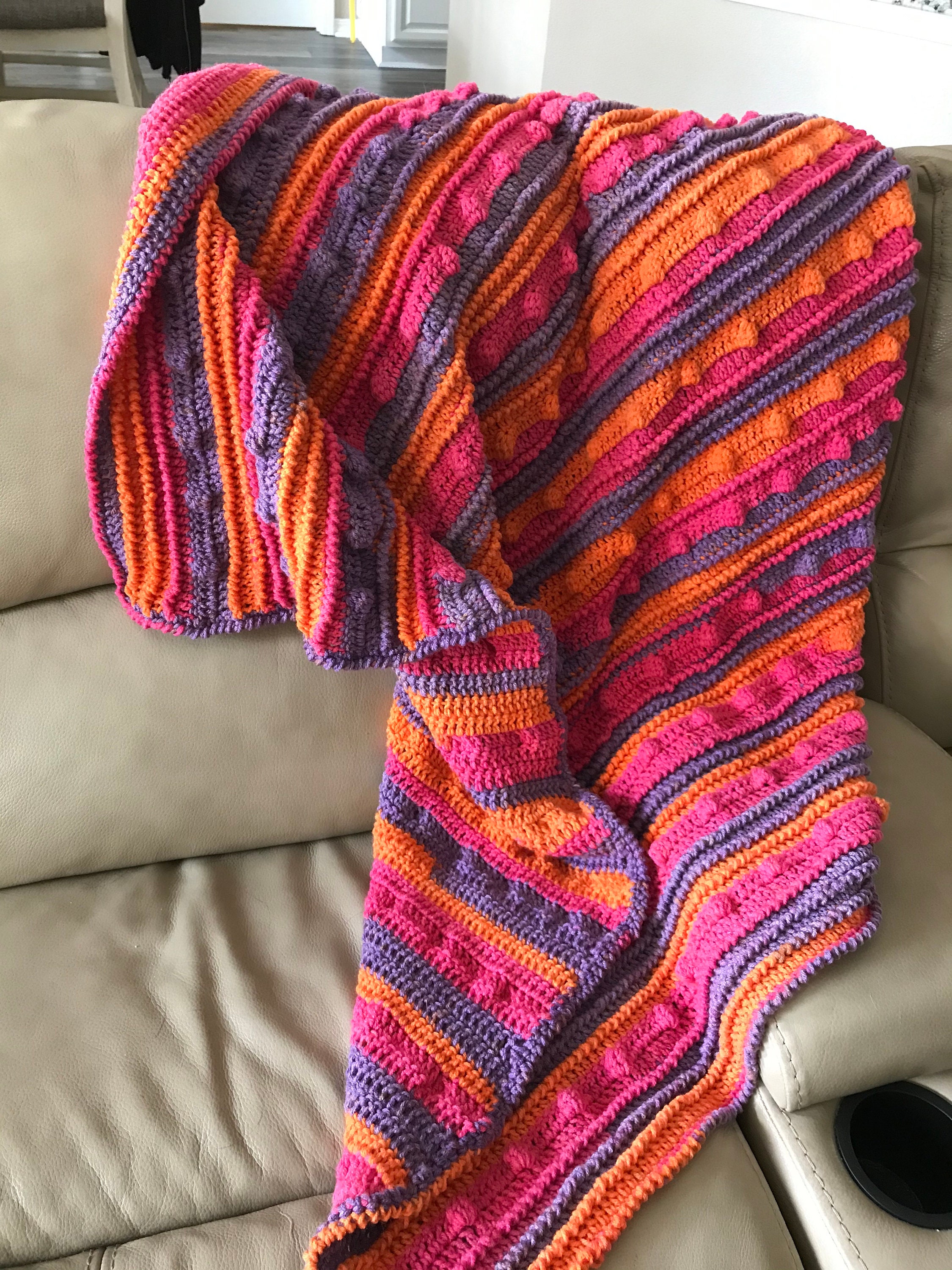 SALE Hand Crocheted Lap Afghan Etsy