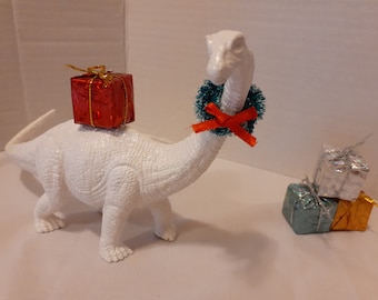 Christmas Santa Dinosaur figure