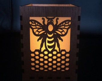 Bee with Honeycomb Tea Light