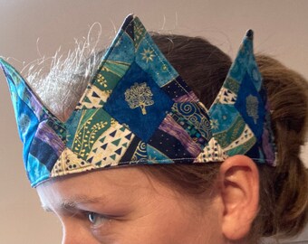 Fabric Crown Pattern Bundle, 3 English Paper Pieced Crowns, Digital downloadable Pdf