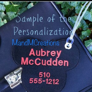 Boutique Stitch Doll Travel Luggage Tag MDCT You can personalize your tag or use it as an identifier image 3